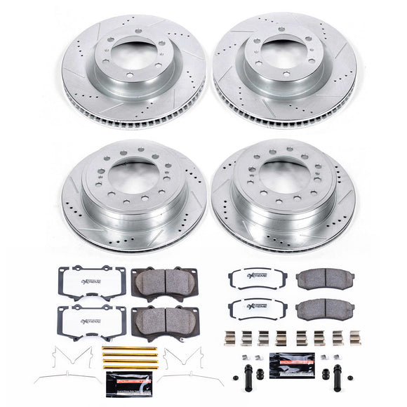 PowerStop Z36 Carbon-Fiber Ceramic Brake Pad with Drilled and Slotted Rotor Kit