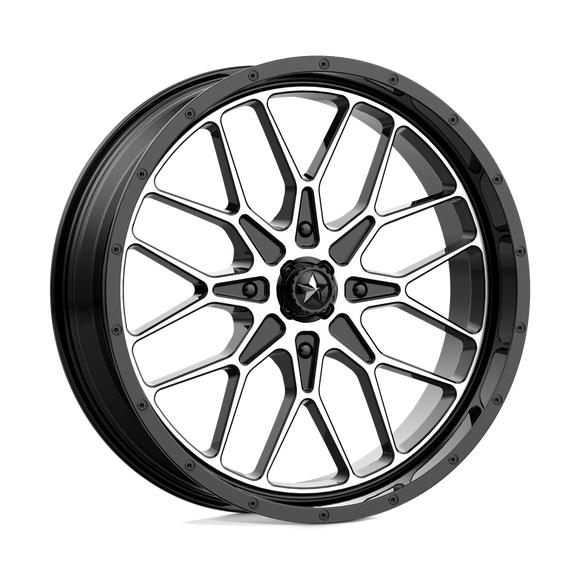 18X7 MSA OFFROAD WHEELS M45 PORTAL Gloss Black Machined 4X110 ET0 wheel/rim
