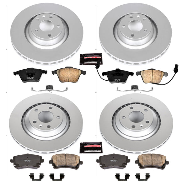 PowerStop Genuine Geomet Coated Rotor and Carbon-Fiber Ceramic Brake Pad Kit