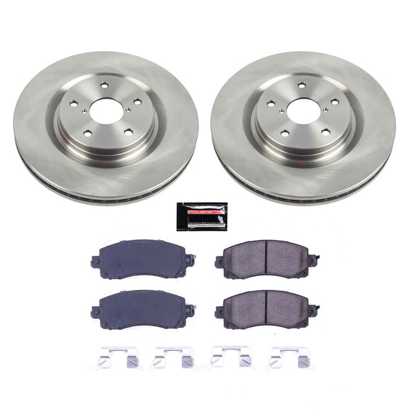 PowerStop OE Stock Replacement Low-Dust Ceramic Brake Pad and Rotor Kit