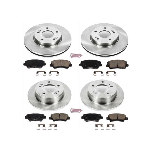 PowerStop OE Stock Replacement Low-Dust Ceramic Brake Pad and Rotor Kit