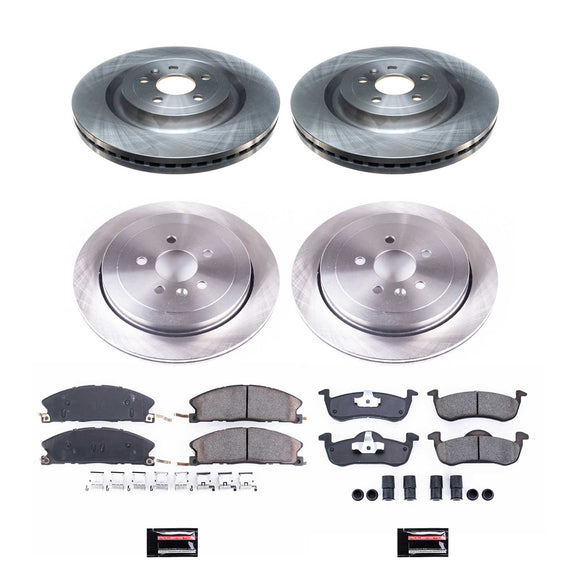 PowerStop OE Stock Replacement Low-Dust Ceramic Brake Pad and Rotor Kit