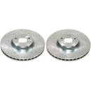 PowerStop Evolution Drilled Slotted Rotors Pair Front For MB C450 AMG