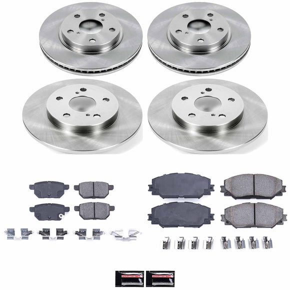 PowerStop OE Stock Replacement Low-Dust Ceramic Brake Pad and Rotor Kit