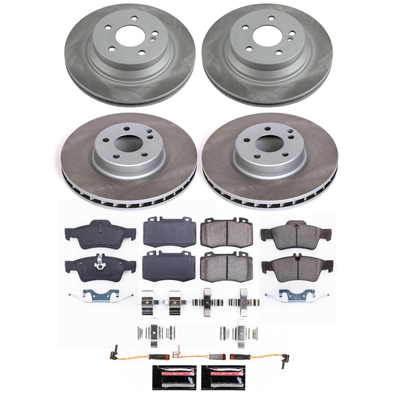 PowerStop Semi-Coated Rotor and Low-Dust Ceramic Brake Pad Kit
