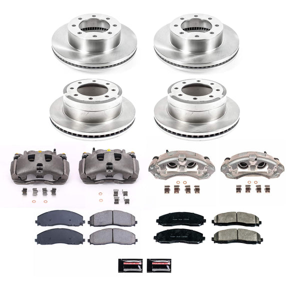 PowerStop OE Stock Replacement Low-Dust Ceramic Brake Pad, Rotor and Caliper Kit