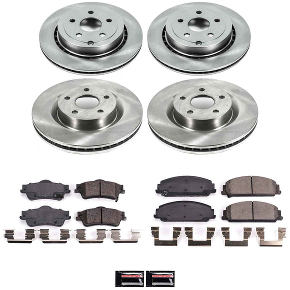PowerStop OE Stock Replacement Low-Dust Ceramic Brake Pad and Rotor Kit