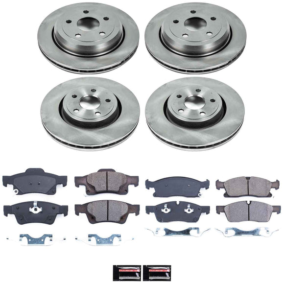 PowerStop OE Stock Replacement Low-Dust Ceramic Brake Pad and Rotor Kit