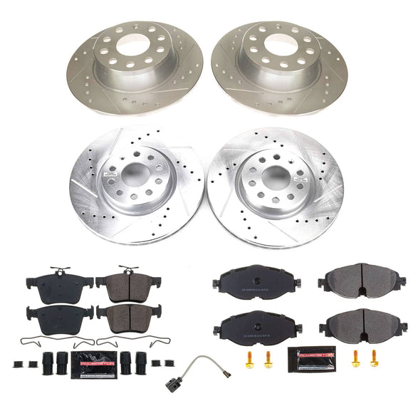 PowerStop Z23 Daily Driver Carbon-Fiber Ceramic Brake Pad and Drilled & Slotted