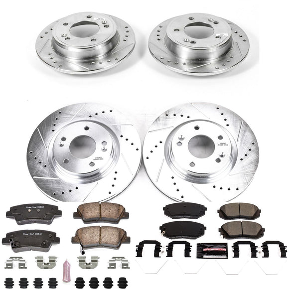PowerStop Z23 Daily Driver Carbon-Fiber Ceramic Brake Pad and Drilled & Slotted