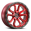 18x9 Vision 405 Korupt Gloss Red with Gloss Black Lip 5x114.3 ET12 CB83