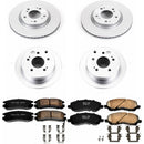 PowerStop Genuine Geomet Coated Rotor and Low-Dust Ceramic Brake Pad Kit