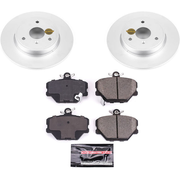 PowerStop Genuine Geomet Coated Rotor and Carbon-Fiber Ceramic Brake Pad Kit