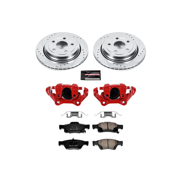PowerStop Z23 Daily Driver Carbon-Fiber Ceramic Pads Drilled & Slotted Rotor & C