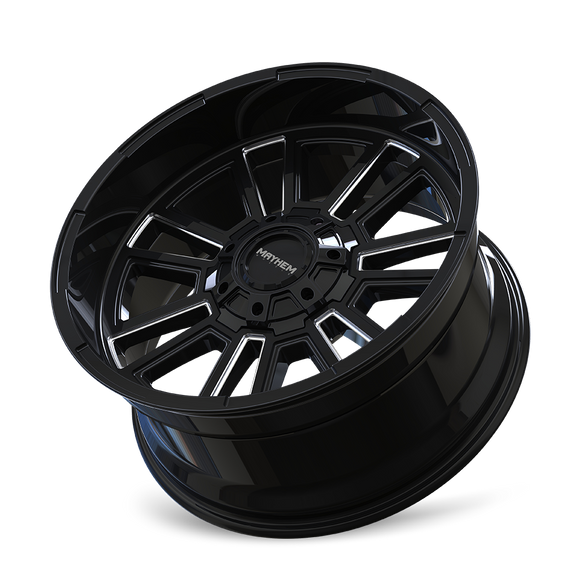20x9 Mayhem 8115 Apollo Gloss Black Milled 8x170 ET18 Wheel Rim