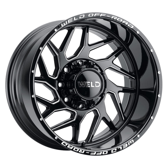 20x12 WELD Off-Road Fulcrum Black Milled 8x165.1 ET-44 CB125.1 Wheel Rim