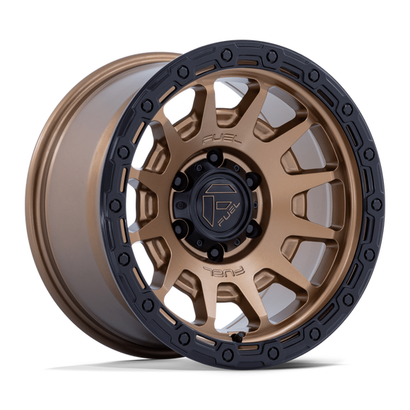17x8.5 Fuel Off-Road FC884 Fortress Matte Bronze Black Lip 6x139.7 ET25 Wheel