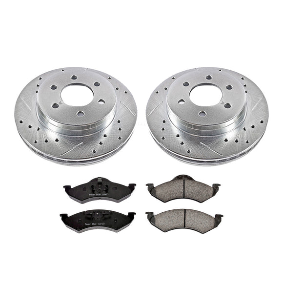 PowerStop Z23 Daily Driver Carbon-Fiber Ceramic Brake Pad and Drilled & Slotted