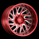 24X14 Tuff T4B Candy Red W/ Milled Spoke 5X127 ET-72 wheel/rim-1