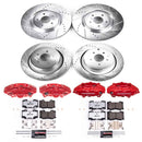 PowerStop Z26 Street Performance Ceramic Brake Pad, Drilled Slotted Rotor, and C