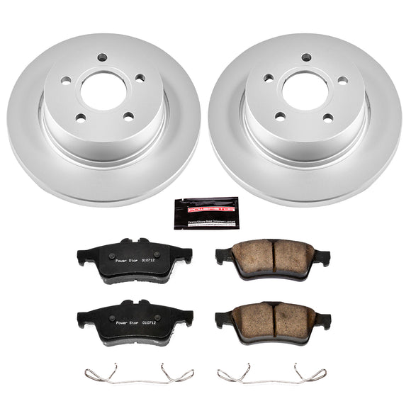 PowerStop Genuine Geomet Coated Rotor and Low-Dust Ceramic Brake Pad Kit