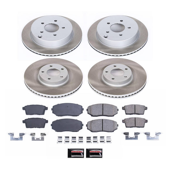 PowerStop Semi-Coated Rotor and Low-Dust Ceramic Brake Pad Kit