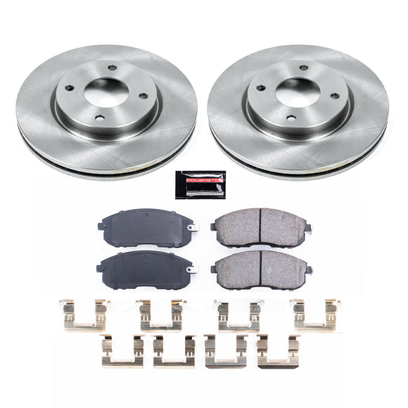PowerStop OE Stock Replacement Low-Dust Ceramic Brake Pad and Rotor Kit