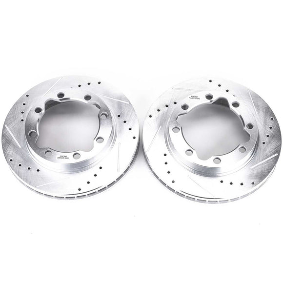PowerStop Evolution Drilled Slotted Rotors Pair Front For Chevrolet K3500