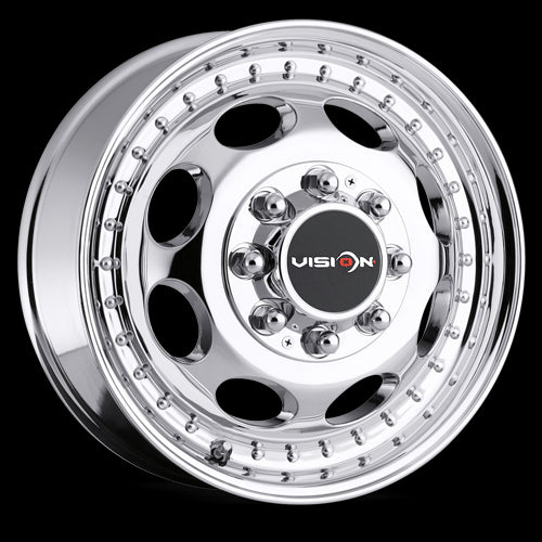 19.5x6.75 Vision 181H Hauler Chrome 8x165.1 8x6.5 ET102 Wheel Rim