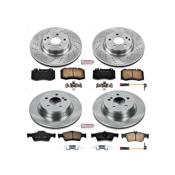 PowerStop OE Stock Replacement Low-Dust Ceramic Brake Pad and Rotor Kit