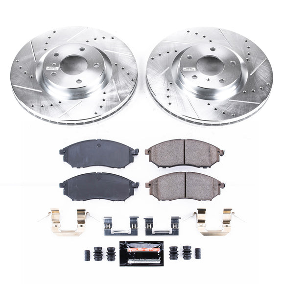 PowerStop Z23 Daily Driver Carbon-Fiber Ceramic Brake Pad and Drilled & Slotted