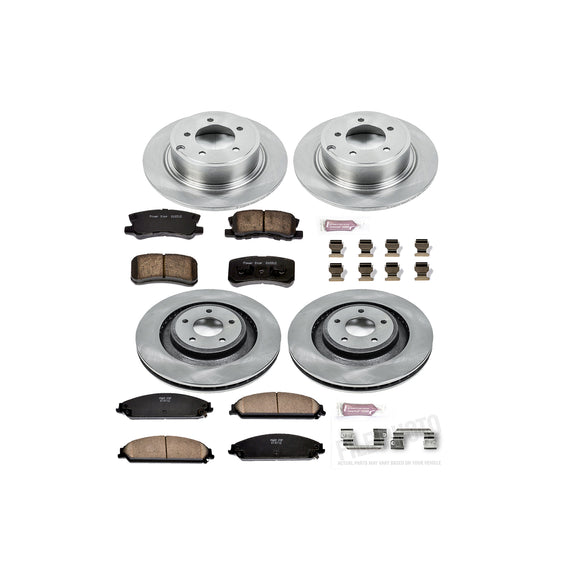 PowerStop OE Stock Replacement Low-Dust Ceramic Brake Pad and Rotor Kit