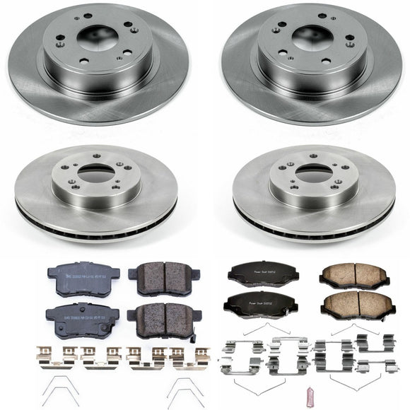 PowerStop OE Stock Replacement Low-Dust Ceramic Brake Pad and Rotor Kit