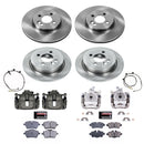 PowerStop OE Stock Replacement Low-Dust Ceramic Brake Pad, Rotor and Caliper Kit