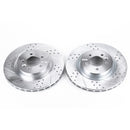 PowerStop Evolution Drilled Slotted Rotors Pair Front For Range Rover Sport