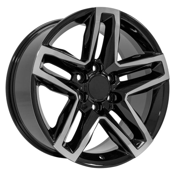 20" Replica CV34B fits Chevrolet Silverado 1500 20x9 Black Machined