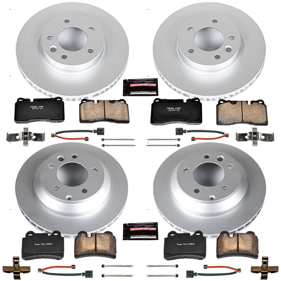 PowerStop Genuine Geomet Coated Rotor and Carbon-Fiber Ceramic Brake Pad Kit