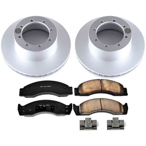 PowerStop Genuine Geomet Coated Rotor and Low-Dust Ceramic Brake Pad Kit