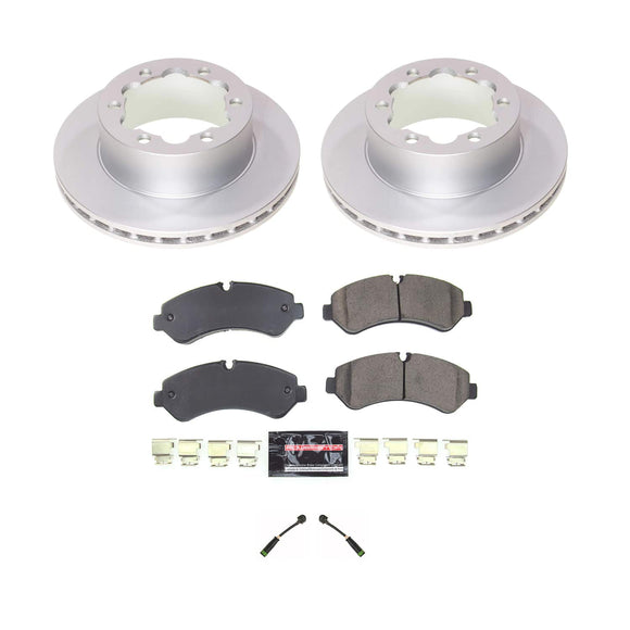 PowerStop Genuine Geomet Coated Rotor and Carbon-Fiber Ceramic Brake Pad Kit