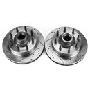 PowerStop Evolution Drilled Slotted Rotors Pair Front For Ford F-250 Super Duty