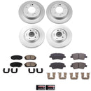 PowerStop Genuine Geomet Coated Rotor and Low-Dust Ceramic Brake Pad Kit