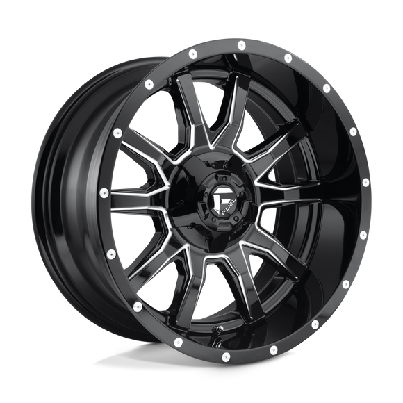 20x9 Fuel Off-Road D627 Vandal Gloss Black Milled 5x139.7 ET1 CB110.1 Wheel Rim