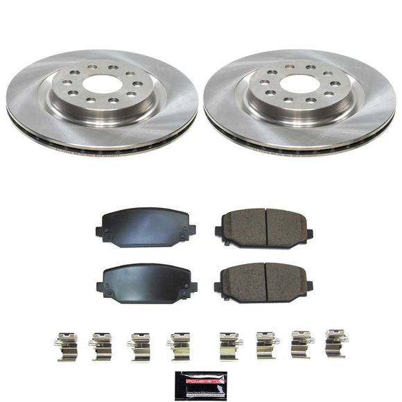 OE Stock Replacement Low-Dust Ceramic Brake Pad and Rotor Kit
