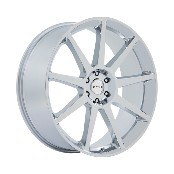 22X9.5 Status Mammoth Chrome 5X114.3 5X4.5 ET30 Wheel Rim