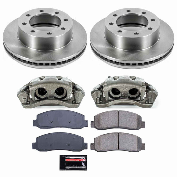 PowerStop OE Stock Replacement Low-Dust Ceramic Brake Pad, Rotor and Caliper Kit