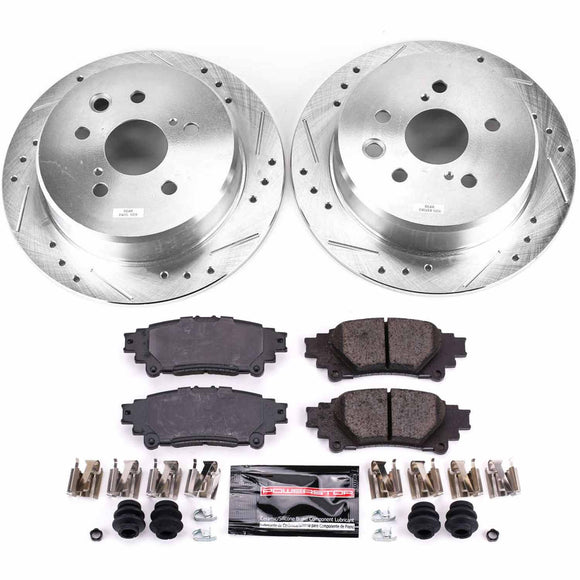 PowerStop Z23 Daily Driver Carbon-Fiber Ceramic Brake Pad and Drilled & Slotted Rotor Kit