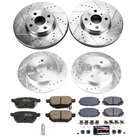 PowerStop Z23 Daily Driver Carbon-Fiber Ceramic Brake Pad and Drilled & Slotted