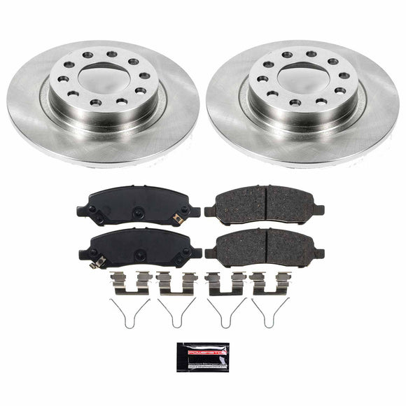 PowerStop OE Stock Replacement Low-Dust Ceramic Brake Pad and Rotor Kit