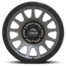 17x9 Lock Off-Road Yosemite Matte Gray Black Ring 5x127 5x5 ET0 Wheel Rim