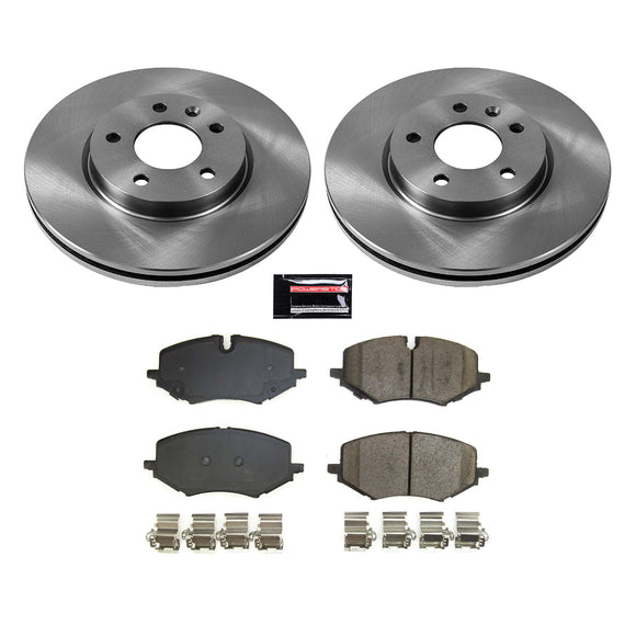 PowerStop OE Stock Replacement Low-Dust Ceramic Brake Pad and Rotor Kit